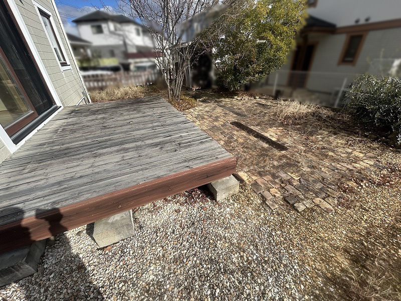 【兵庫】猪名川町 人工芝と土間の快適なお庭