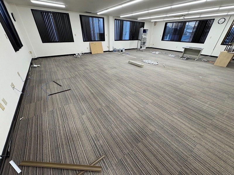 【兵庫】姫路市スポーツ施設 室内の人工芝施工