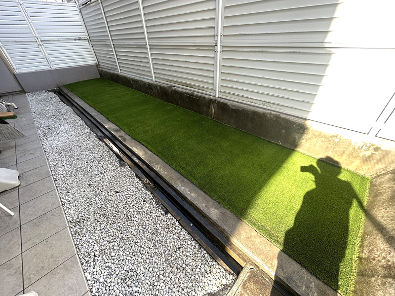 【兵庫】神戸市 マンション専用庭の人工芝施工
