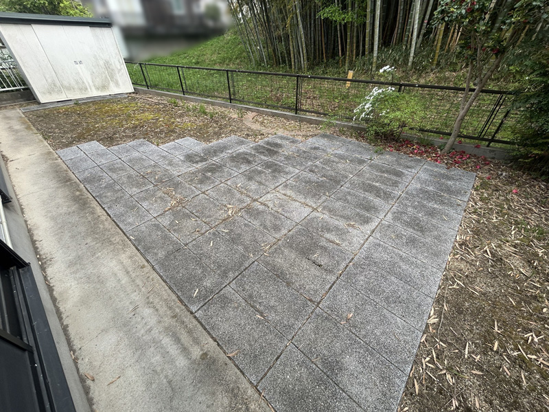 【奈良】香芝市 自宅庭にゴルフ人工芝を施工