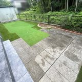 【奈良】香芝市 自宅庭にゴルフ人工芝を施工