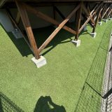 【兵庫】川西市 雑草に悩む法面に人工芝施工