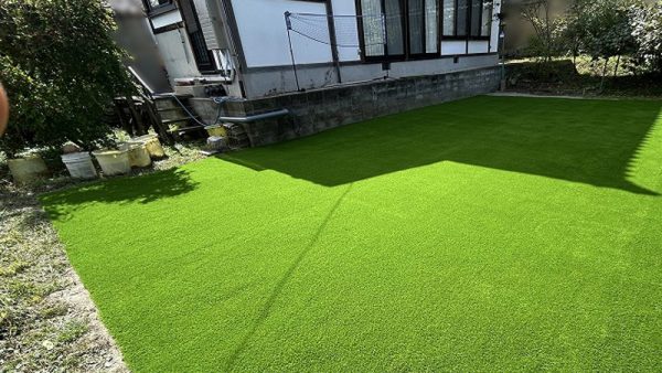 【京都】京都市 土のお庭から人工芝へ施工
