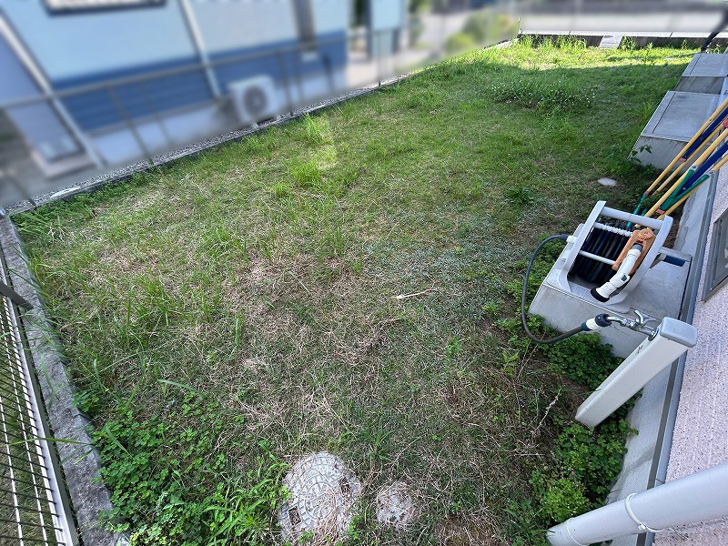 【兵庫】川辺郡 天然芝から人工芝へ張り替え施工