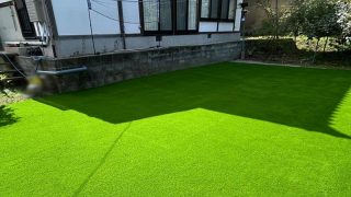 【京都】京都市 土のお庭から人工芝へ施工